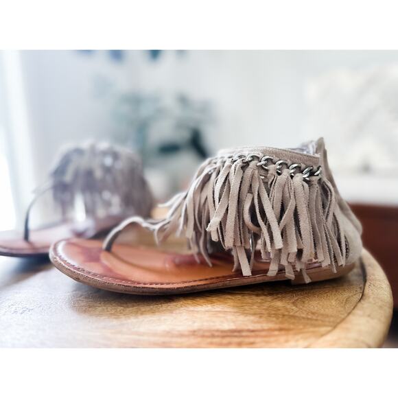 Boho dreamer Wanderlust Fringe Sandals Made for golden Trails + Slow Evenings - Picture 3 of 7